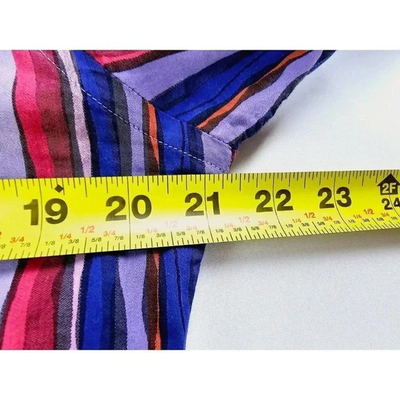 Duchamp London Size 15 Mens Multi Color Striped Spread Collar Cotton Men's Shirt - Picture 2 of 12